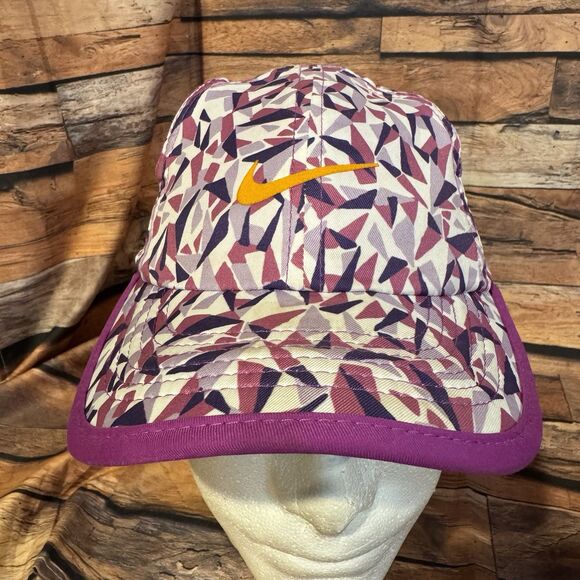 Nike Dri-Fit Youth Geometric Hat: Purple Pink Orange Cap Baseball Adjustable - Picture 1 of 7